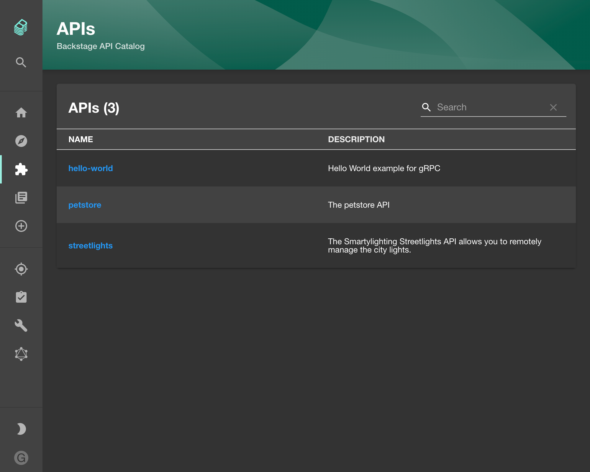 Standalone API list