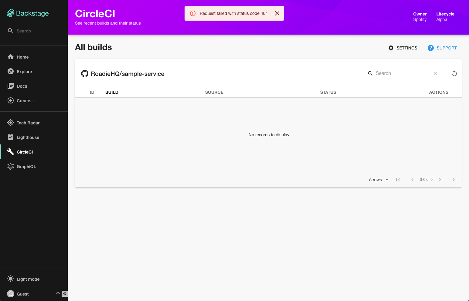 Circle CI Plugin UI
